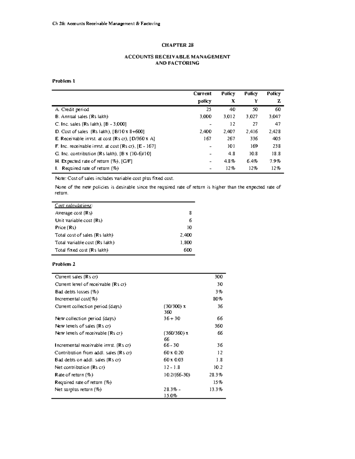 Financial Management - Ch 28: Accounts Receivable Management ...