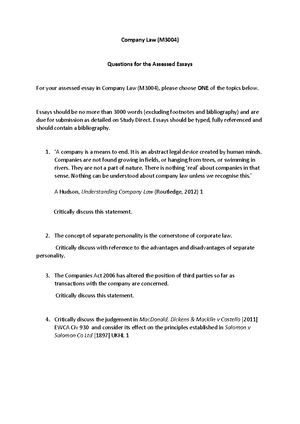 How To Write A Good Essay For High School Thesis Of An Essay also Science Technology Essay Company Law Assessed Essay M Company Law Studocu Thesis Statement Essay Example