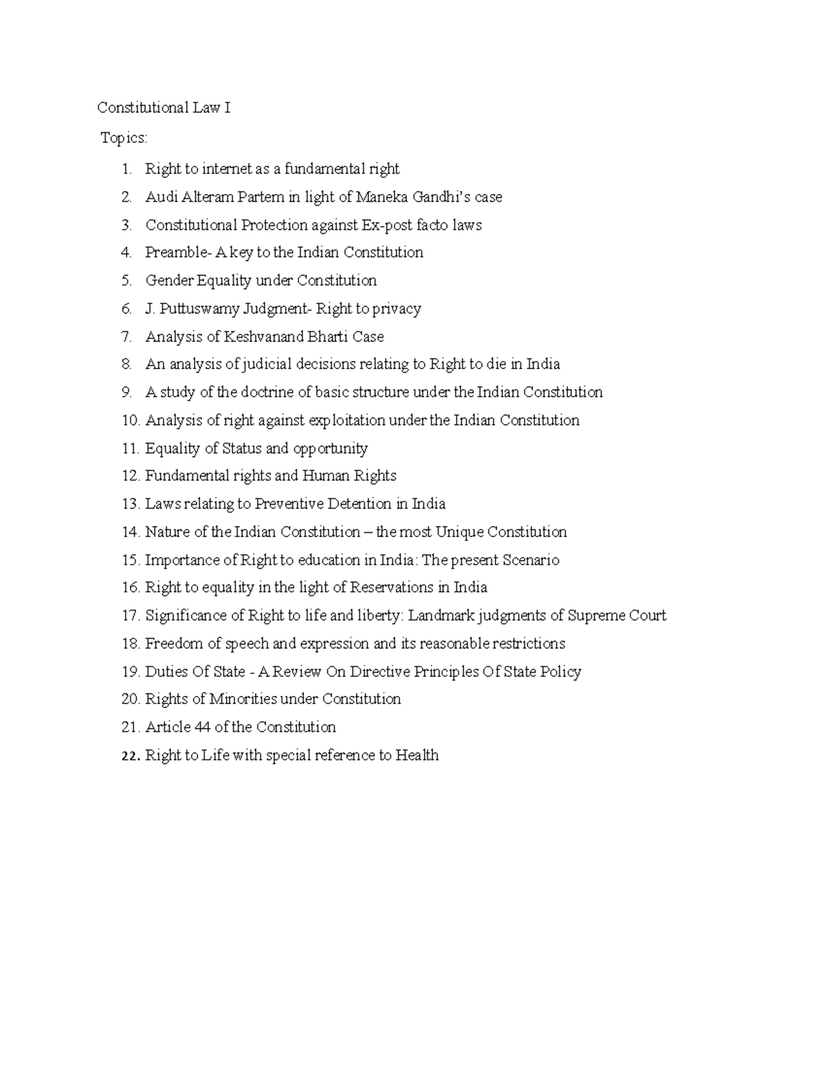 Constitutional Law Topics - Right to internet as a fundamental right 2 ...