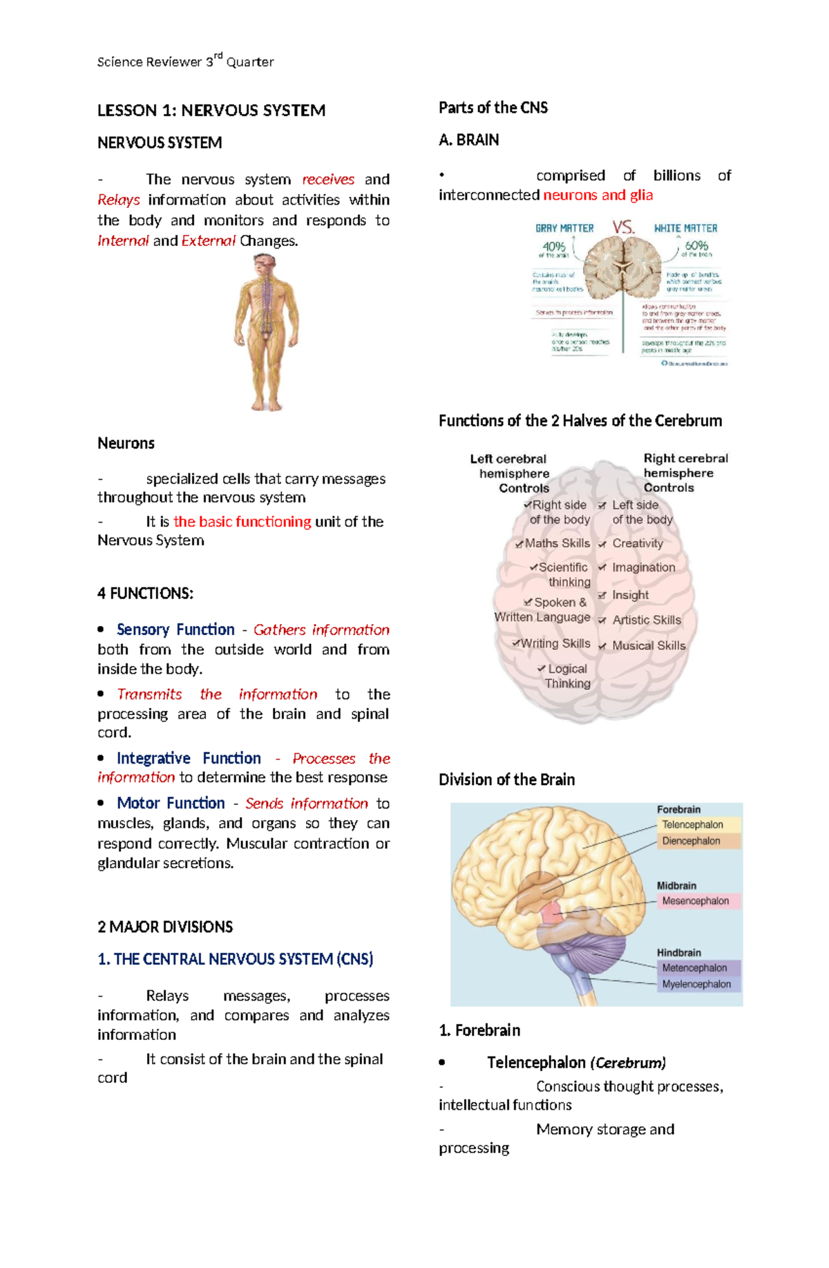 445193611 Science Reviewer 3rd Quarter for grade 10 biology - Science ...