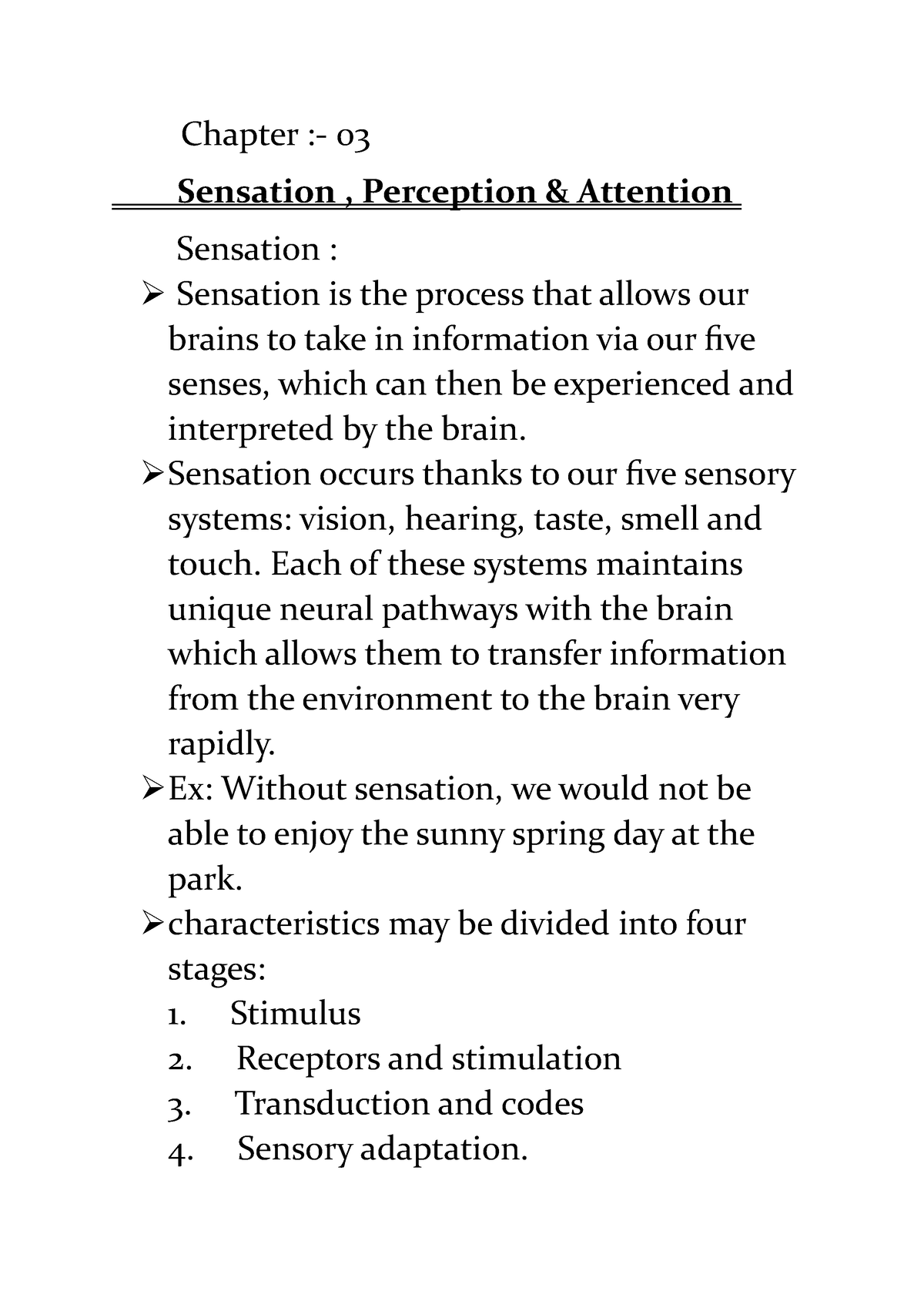 sensation and perception psychology essay