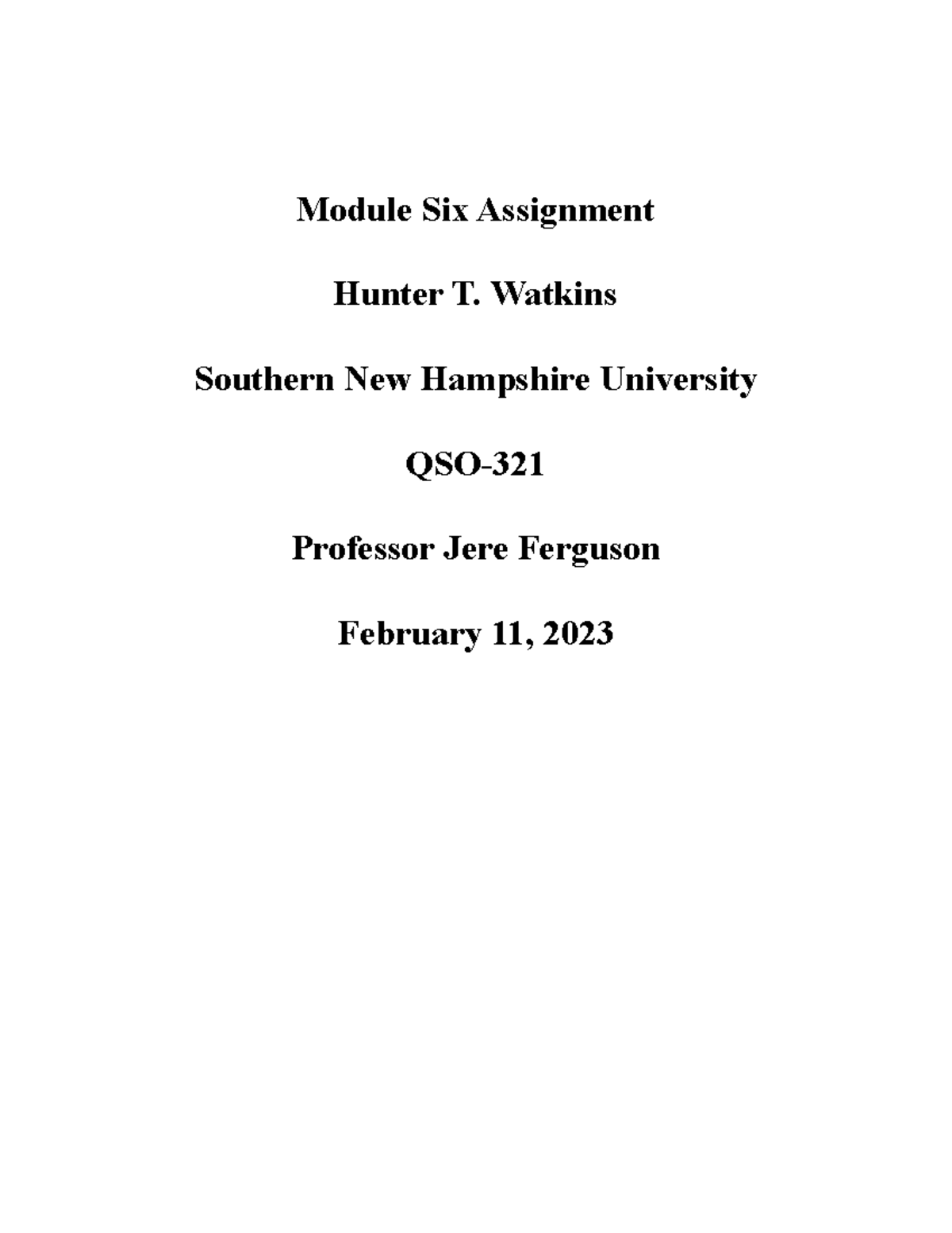 qso 321 module 6 assignment