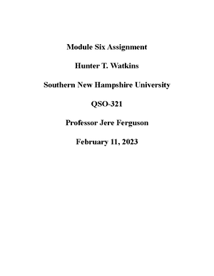 QSO 321 Module Two Assignment - QSO 321 - SNHU - Studocu