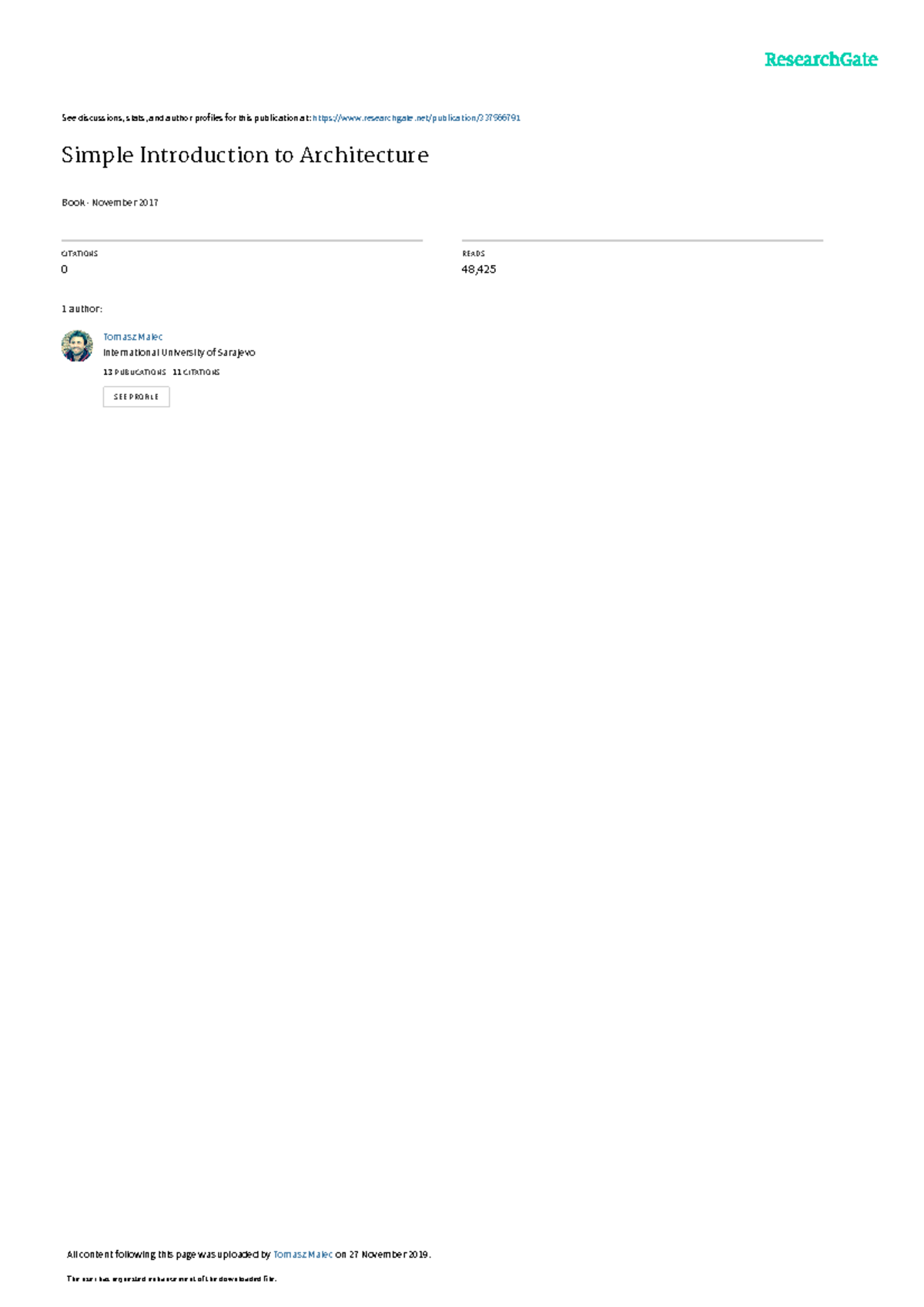 Simple Introduction to Architecture T - See discussions, stats, and ...