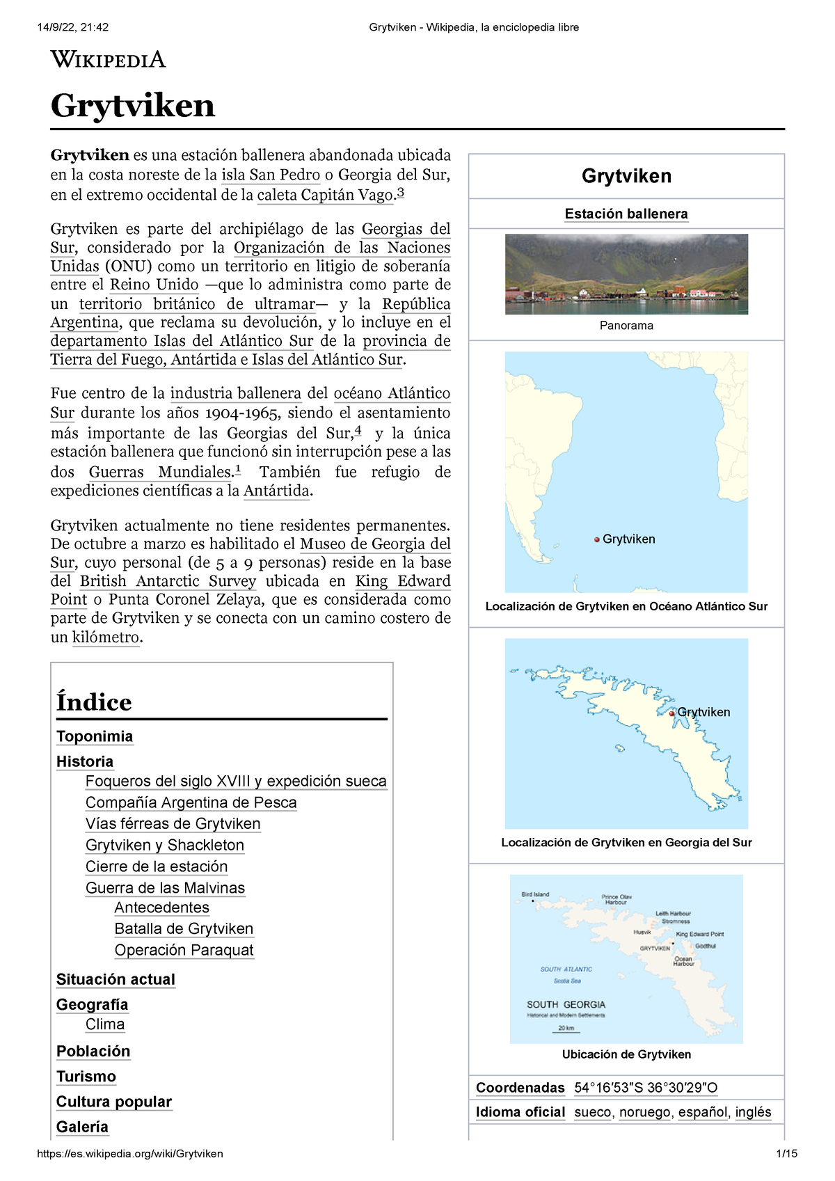 Grytviken - Wikipedia, La Enciclopedia Libre - Grytviken Estación ...