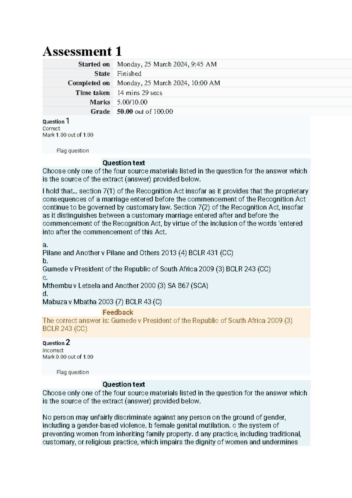 LCP Assignment 1 Q&A - Assessment 1 Questions and Answers - Assessment ...