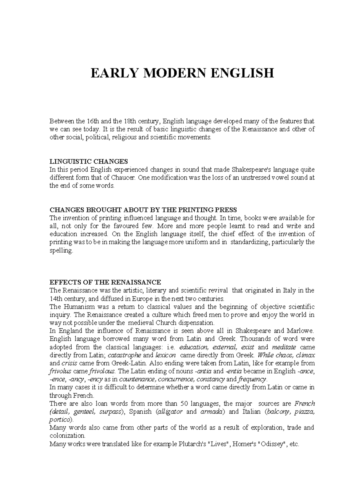 560120811 Early Modern English - EARLY MODERN ENGLISH Between The 16th ...