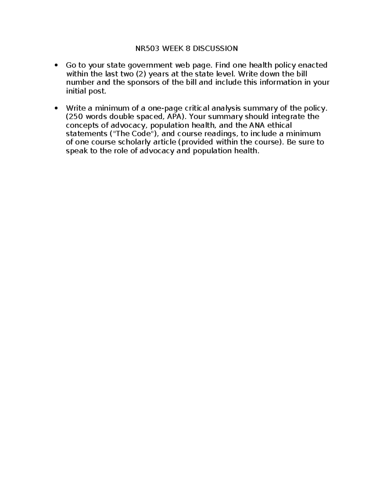 NR503 WEEK 8 Discussion - Copy - NR503 WEEK 8 DISCUSSION Go to your ...
