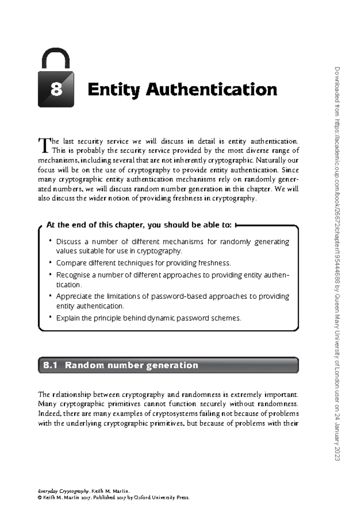 Chapter-8 - Chapter Of Book - 8 Entity Authentication T He Last ...