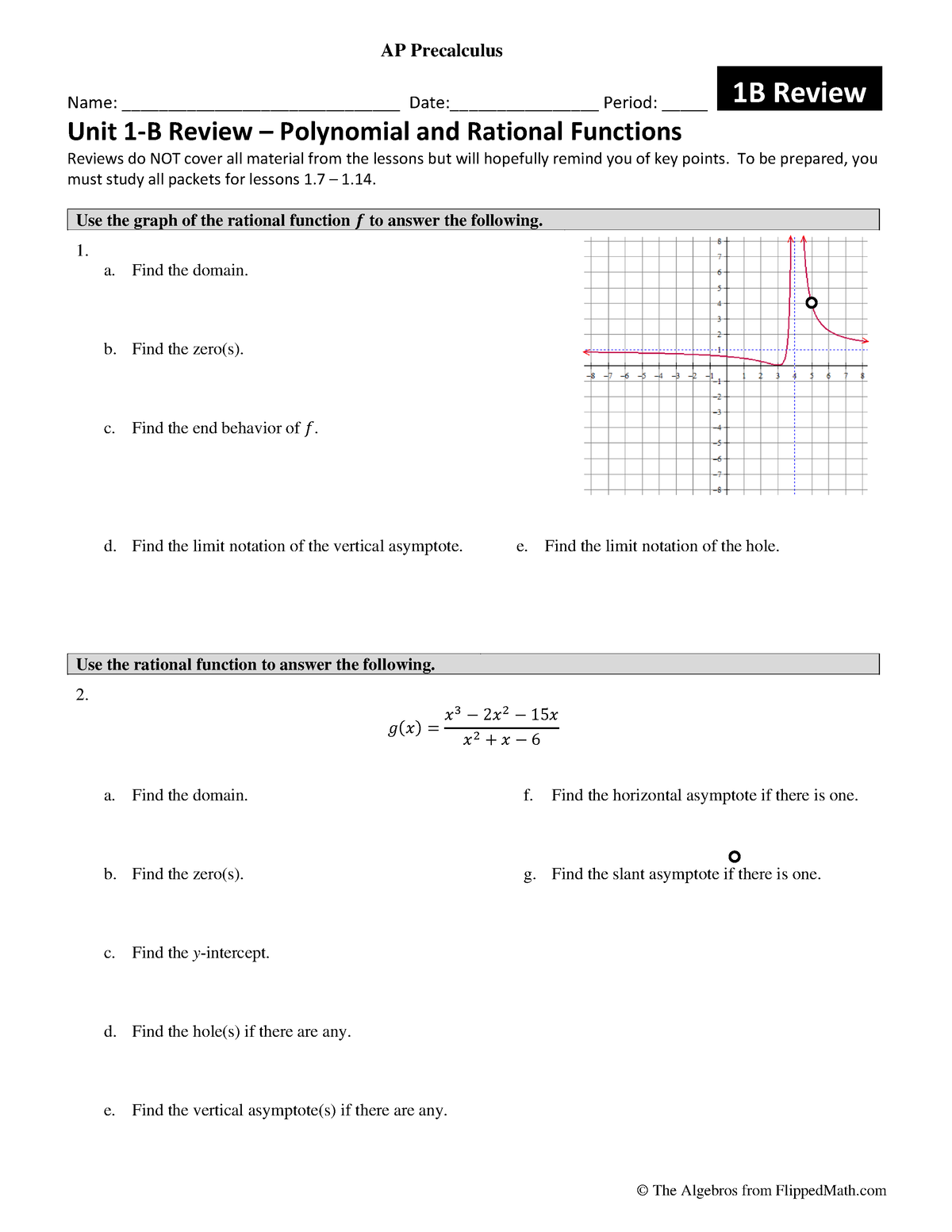 Appc Unit 1b Review - Name: ______________________________ Date ...