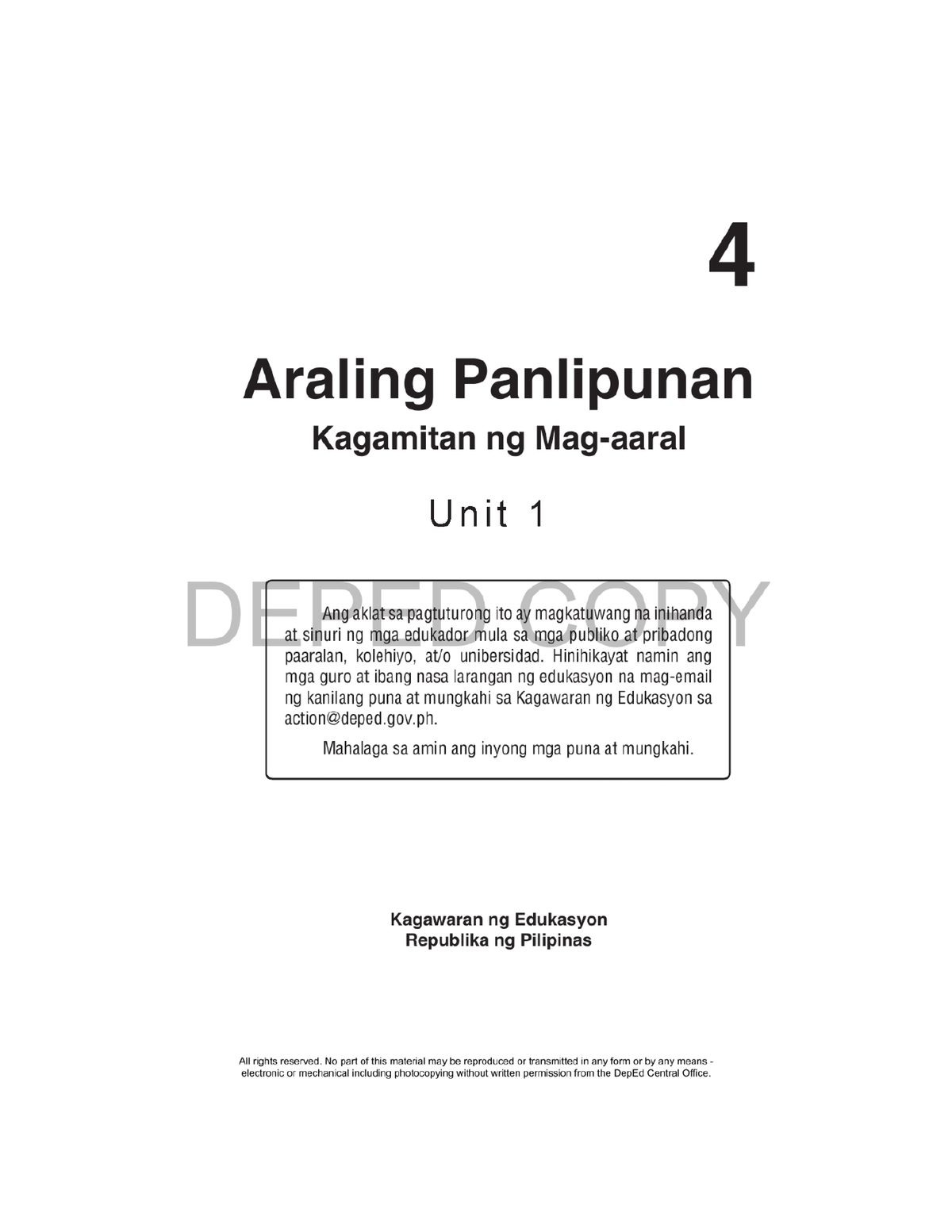 Dokumen - Module - DEPED COPY Ii Araling Panlipunan – Ikaapat Na ...