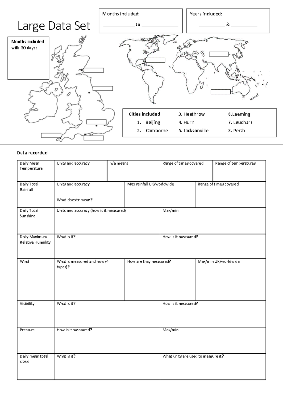 Large-Data-Set-summary - Large Data Set Data recorded Daily Mean ...