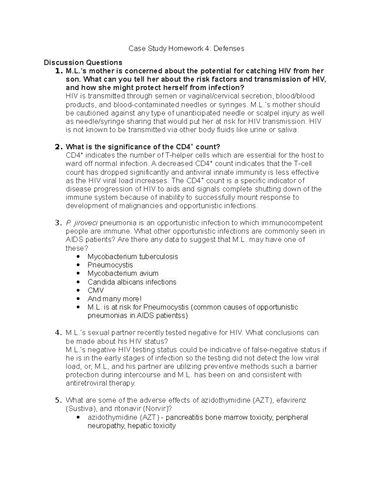 Case Study 4 Defenses - Case Study Homework 4: Defenses Discussion ...