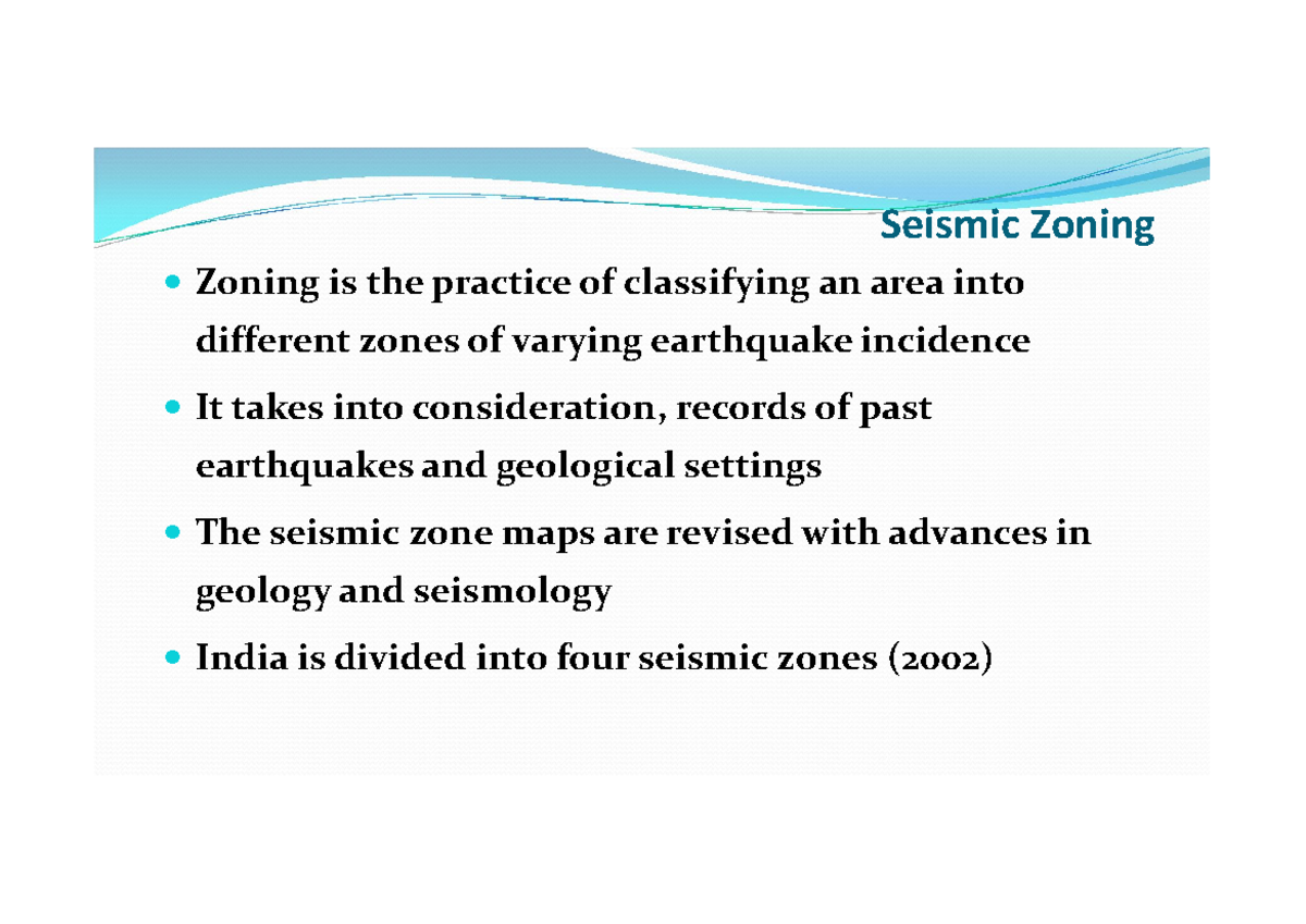 Seismic zone - notes for engineering geology module 2 - Seismic Zoning ...