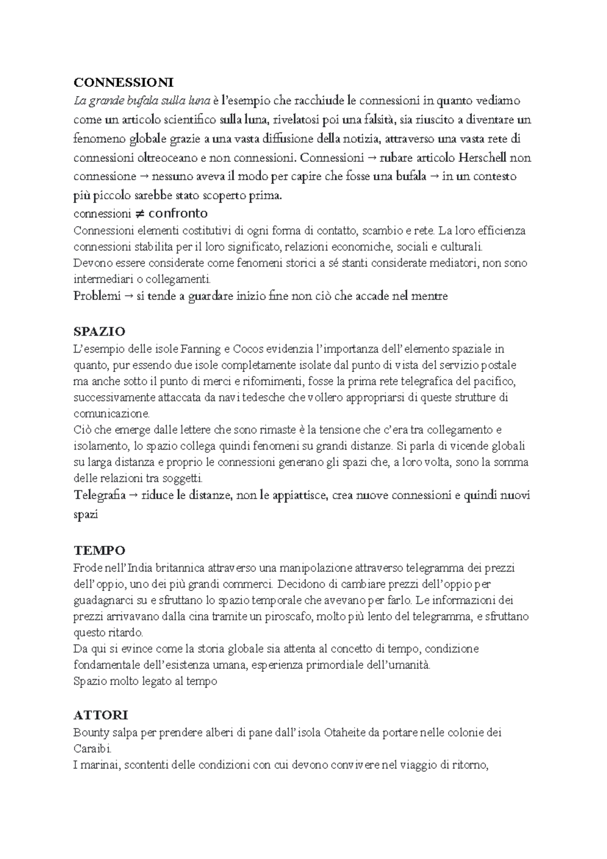 I sei esempi Roland Wenzlhuemer, Doing global history. An introduction