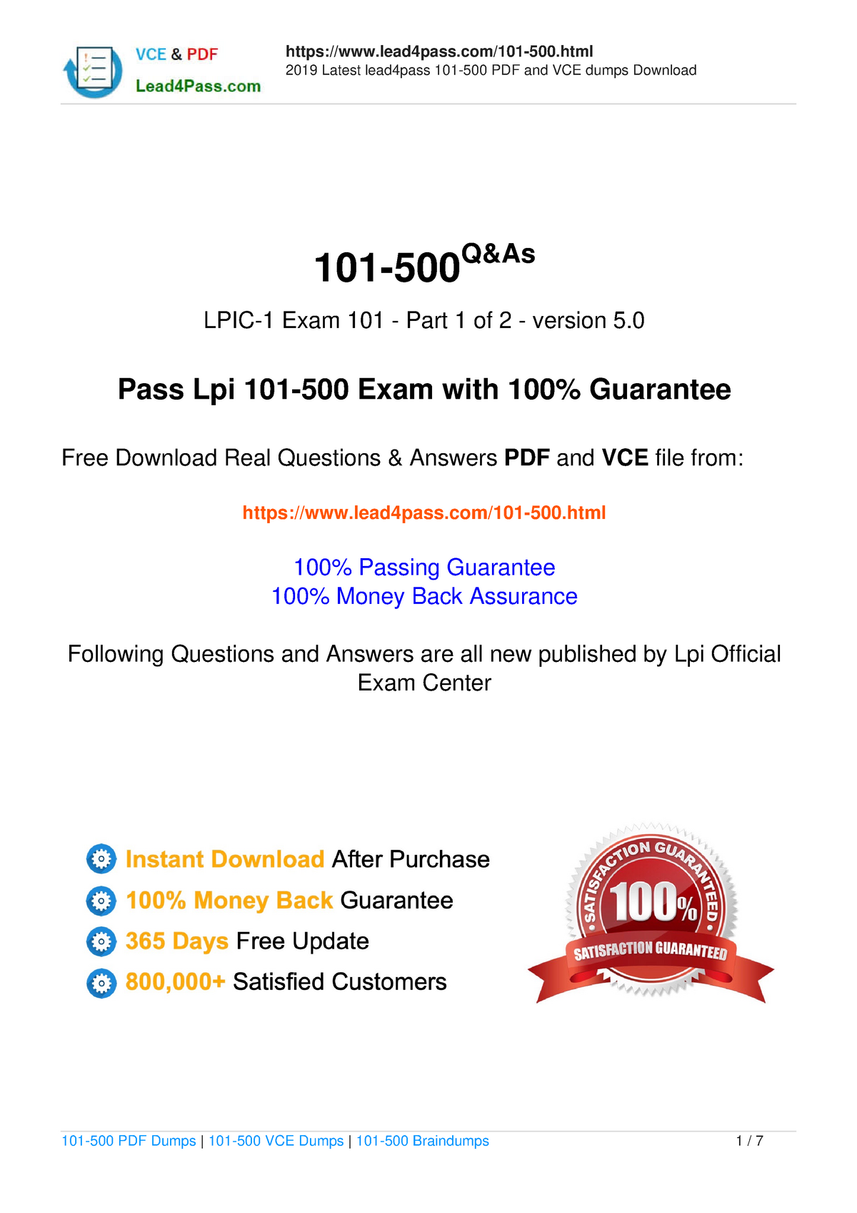 Latest LPI Certification 101-500 Exam questions and answers - 2019 Latest  lead4pass 101-500 PDF and - Sns-Brigh10