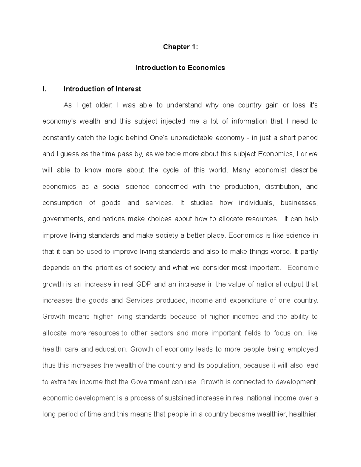 chapter-1-introduction-to-economics-reflection-papers-knowledge