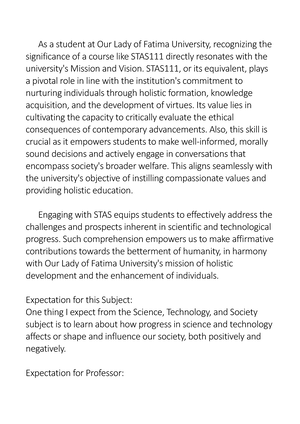STAS 111 Prelims - stas111 nursing notes - WEEK 2 : Science System of ...