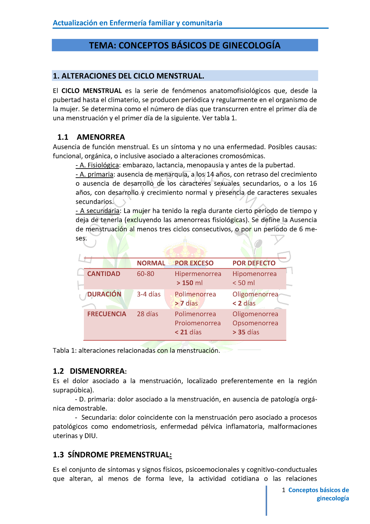 Conceptos Basicos De Ginecologia 1 Conceptos B·sicos De Tema Conceptos B¡sicos De GinecologÕa 8632