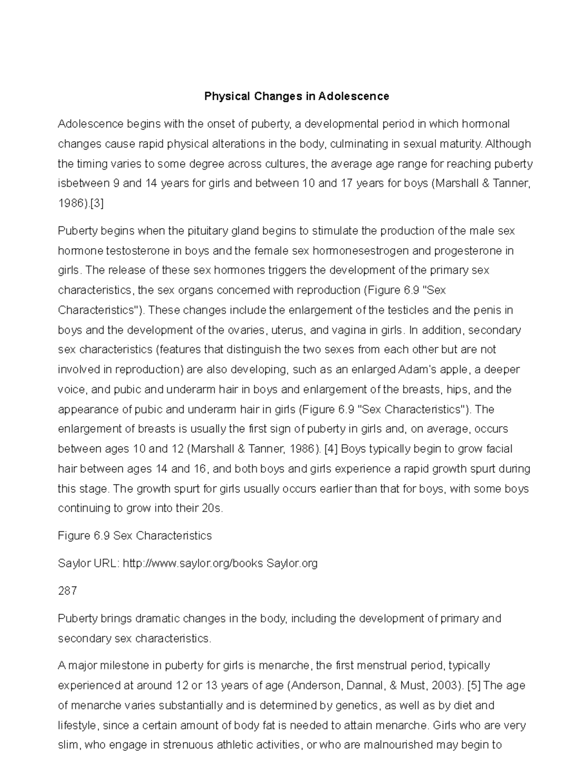 PSYC 37 - PSYC 37 notes - Physical Changes in Adolescence Adolescence ...