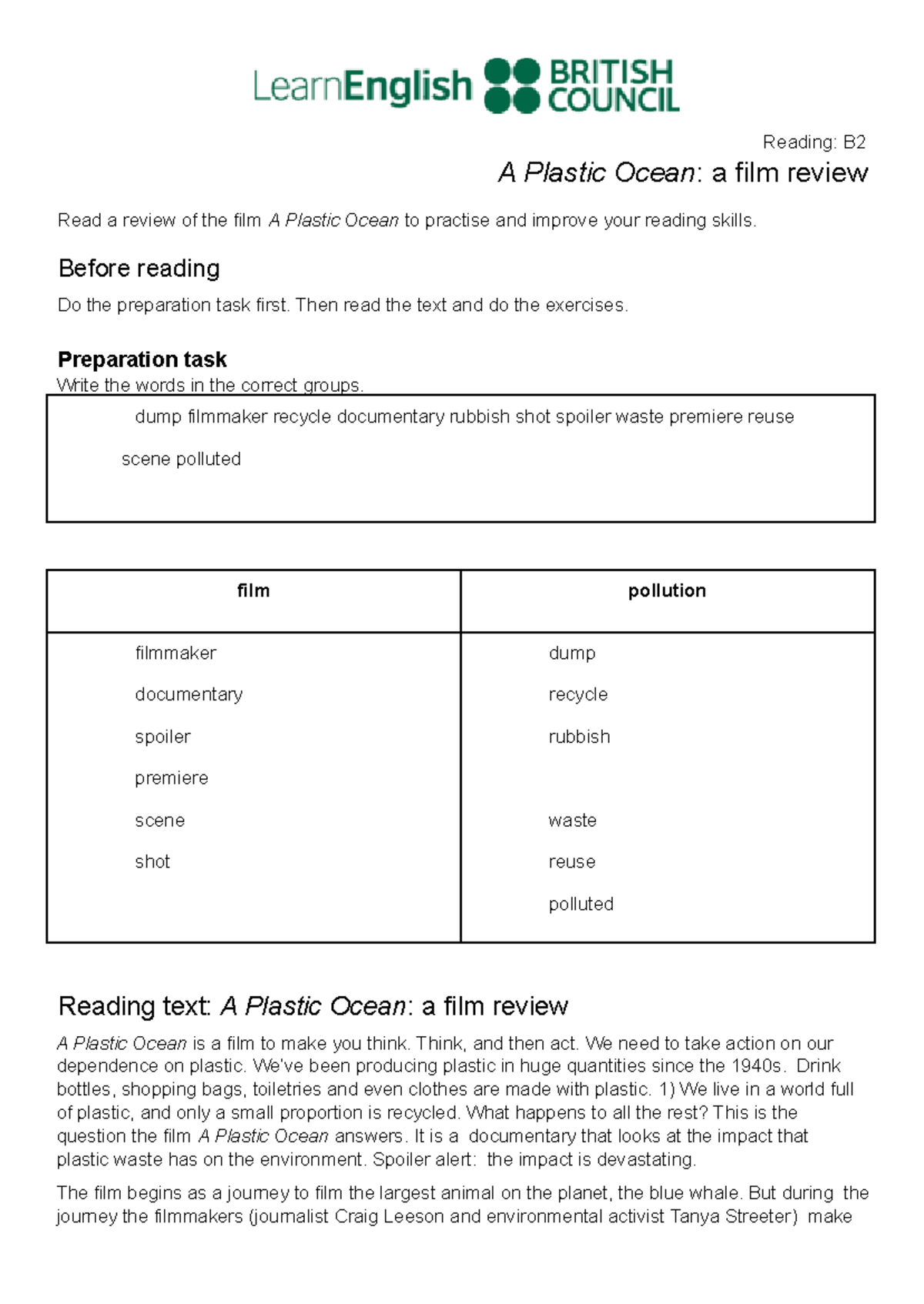 A Plastic Ocean a film review Reading B A Plastic Ocean a film