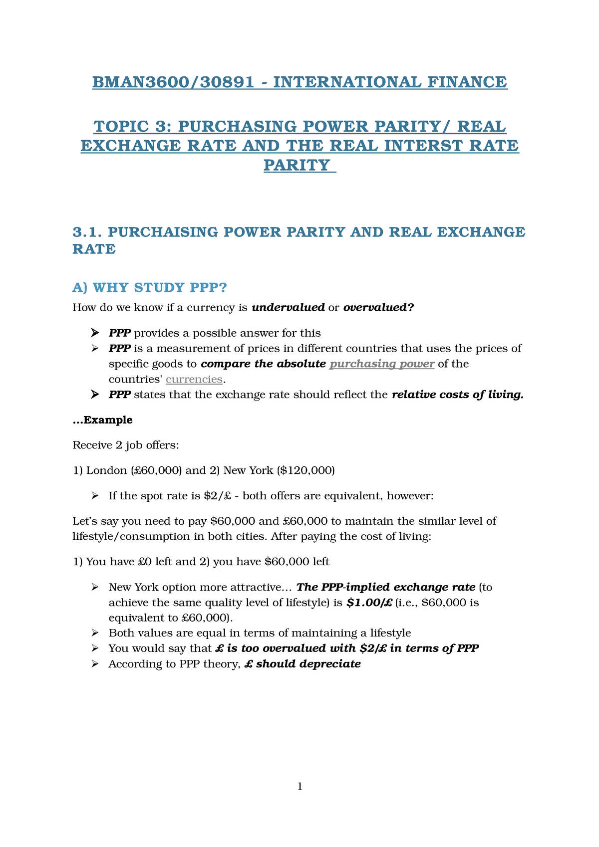 purchasing power parity essay