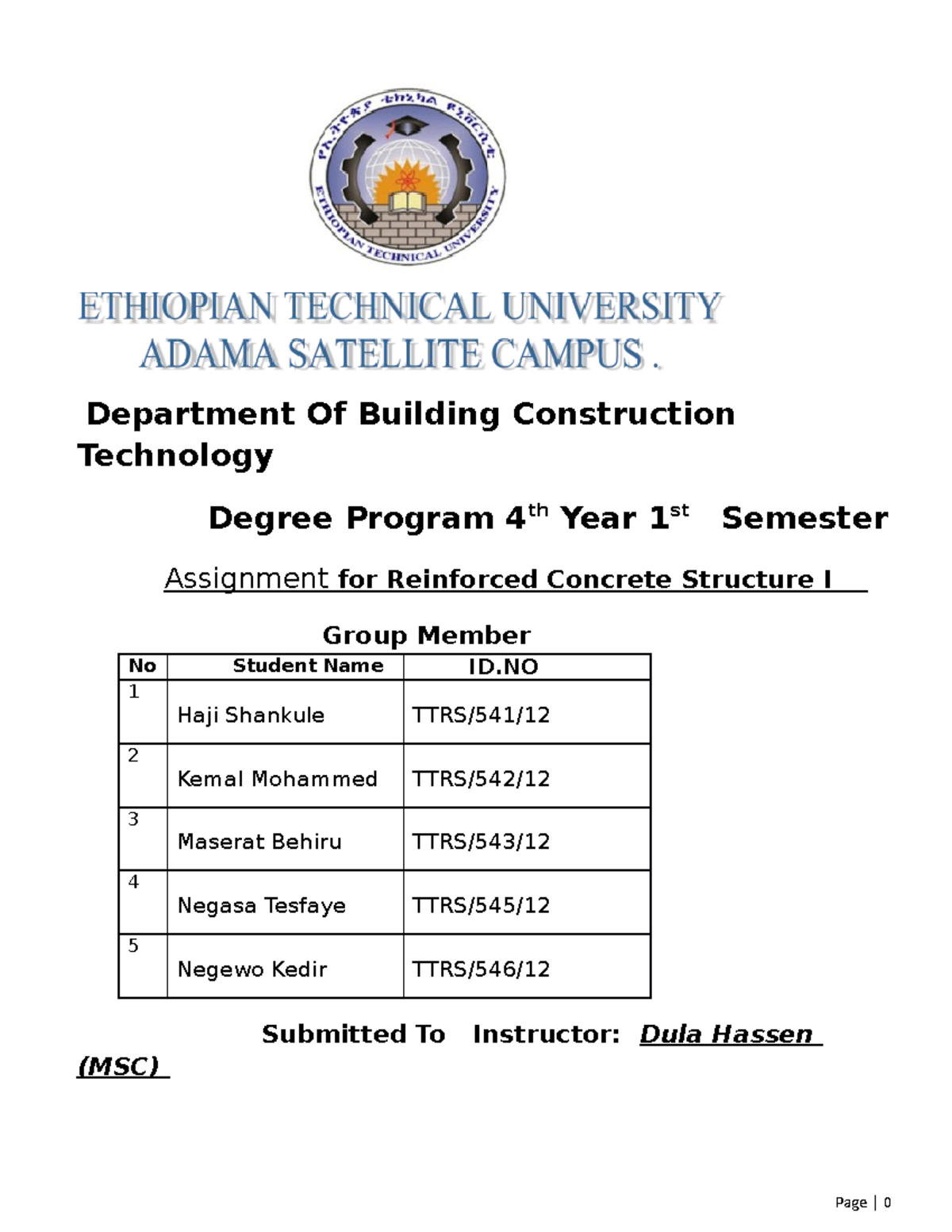 Group RCI Kamal Group 2 - assign - Department Of Building Construction ...