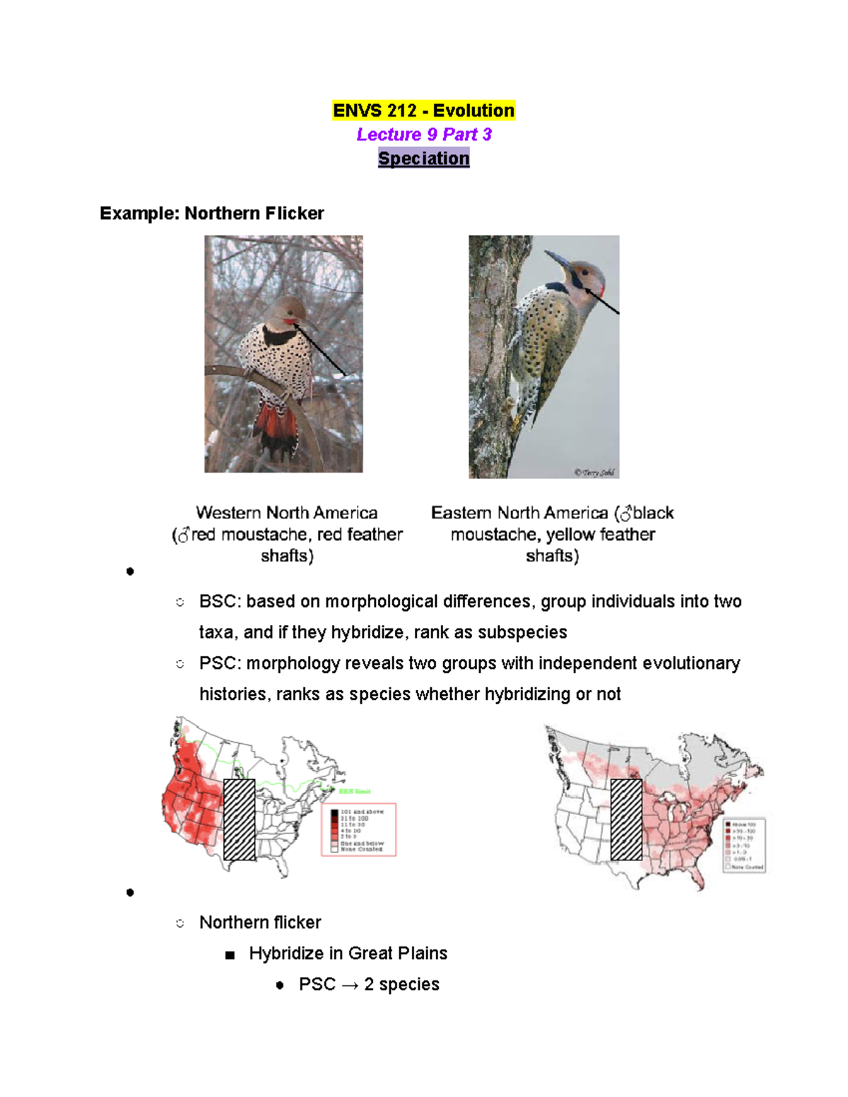 ENVS 212 Lecture 9 Part 3 - Spring 2020 - ENVS 212 - Evolution Lecture ...