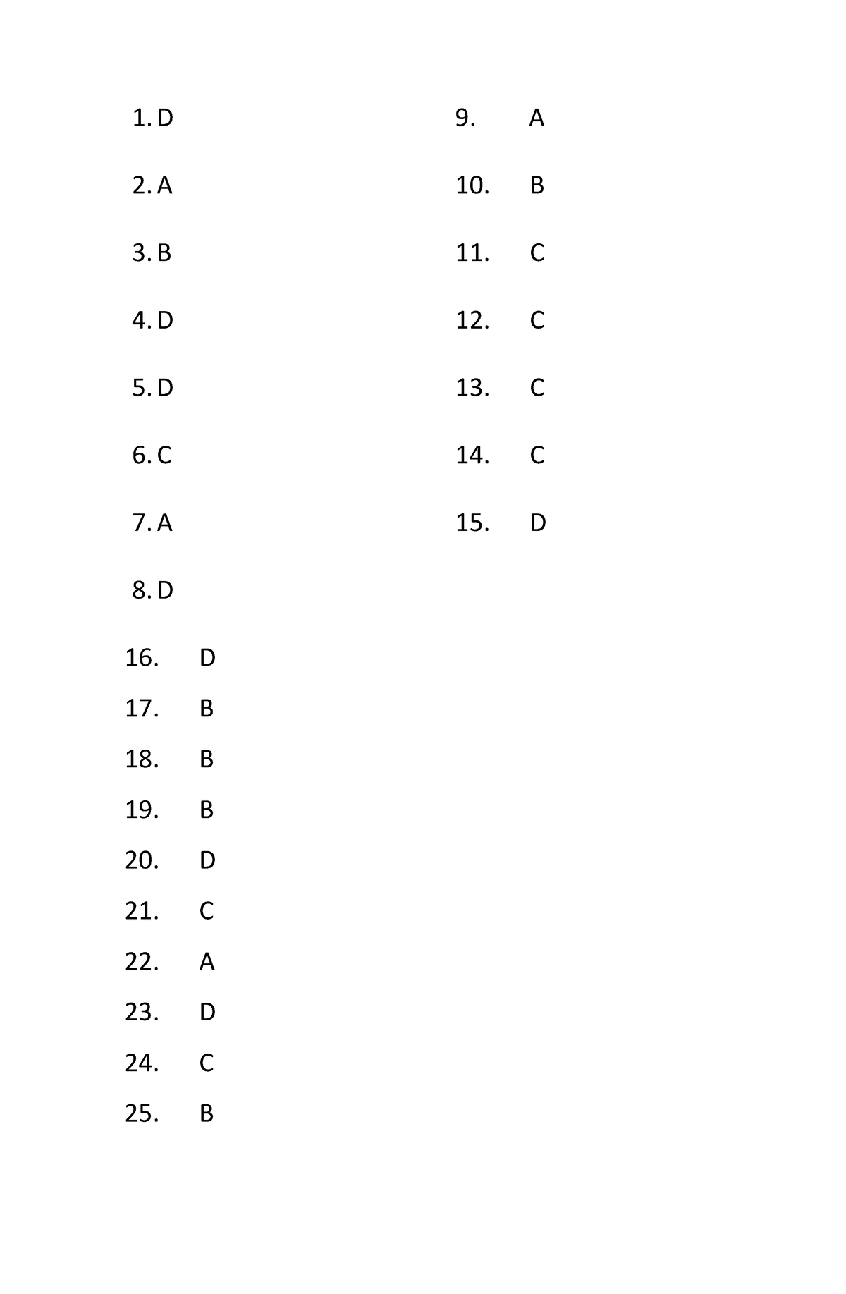 Midterms KEY - Answer On Midterm - 1. D 9. A 2. A 10. B 3. B 11. C 4. D ...