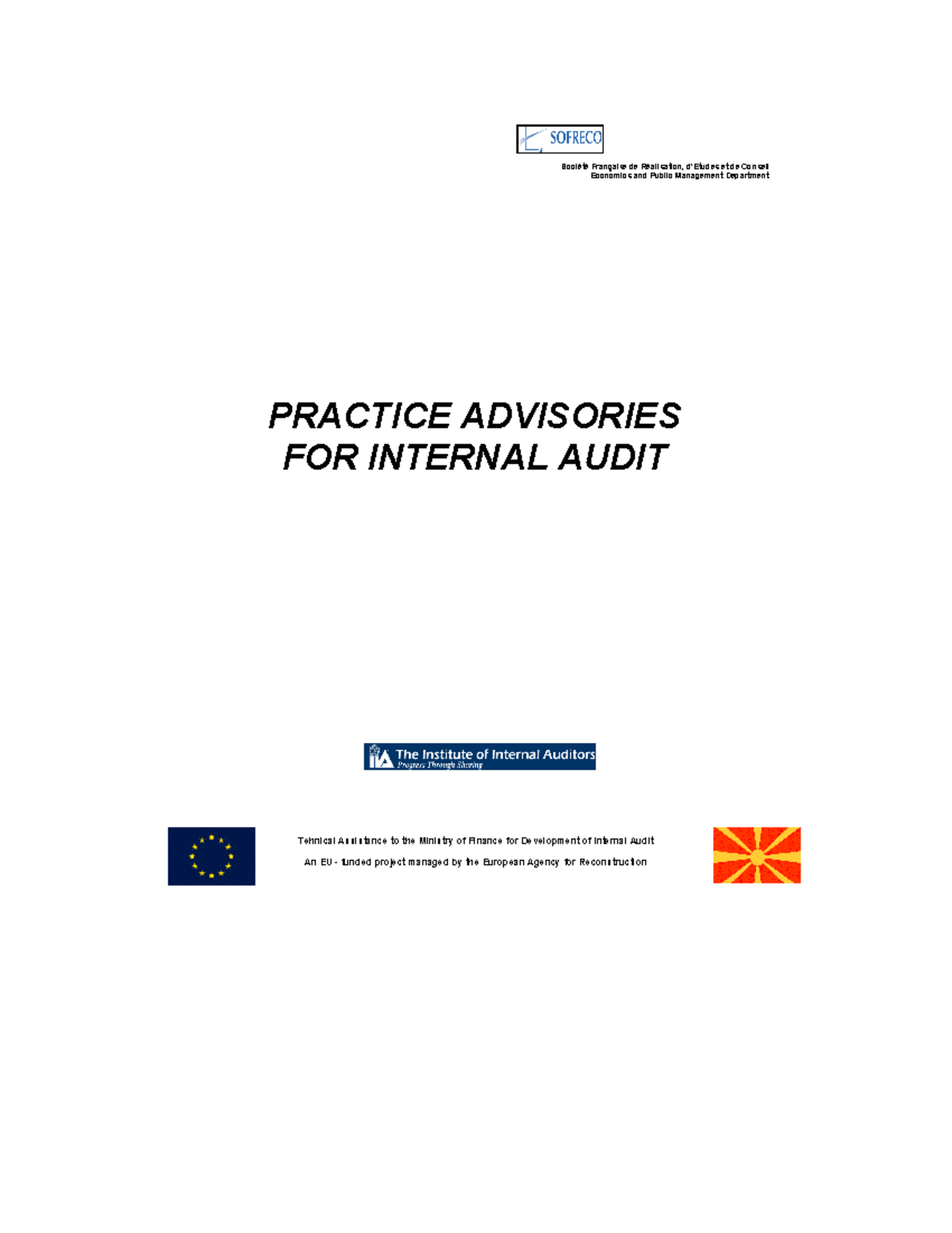 Practice Advisories for Internal Audit - Société Française de ...