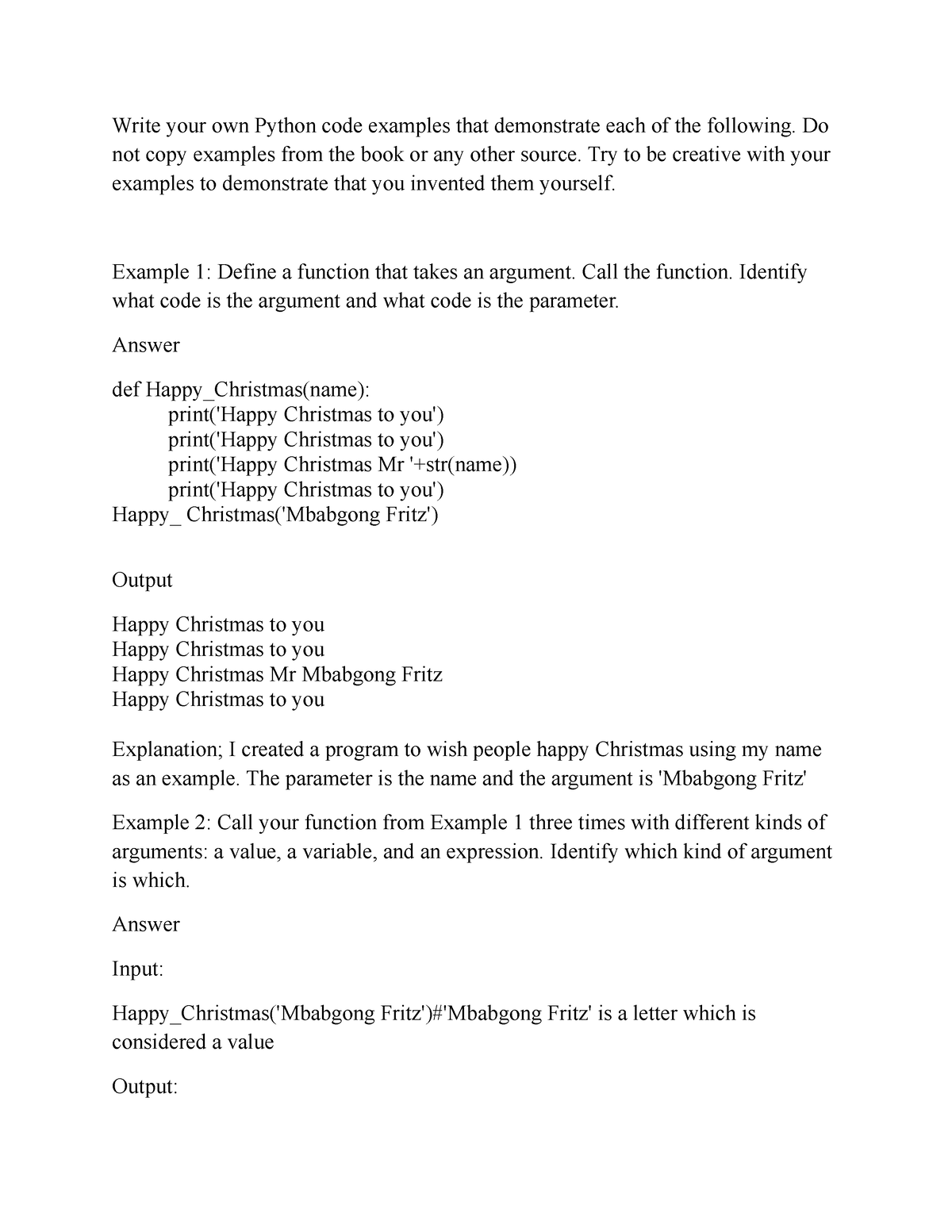 assignment 2 room area python code