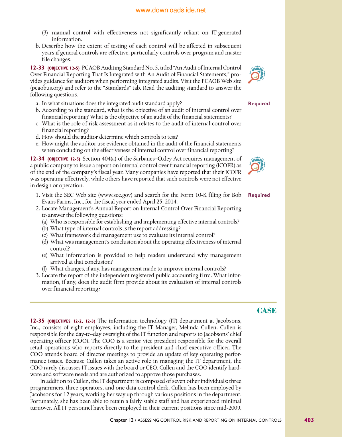 Kelompok 6 Dampak TI Kasus - Chapter 12 / ASSESSING CONTROL RISK AND ...