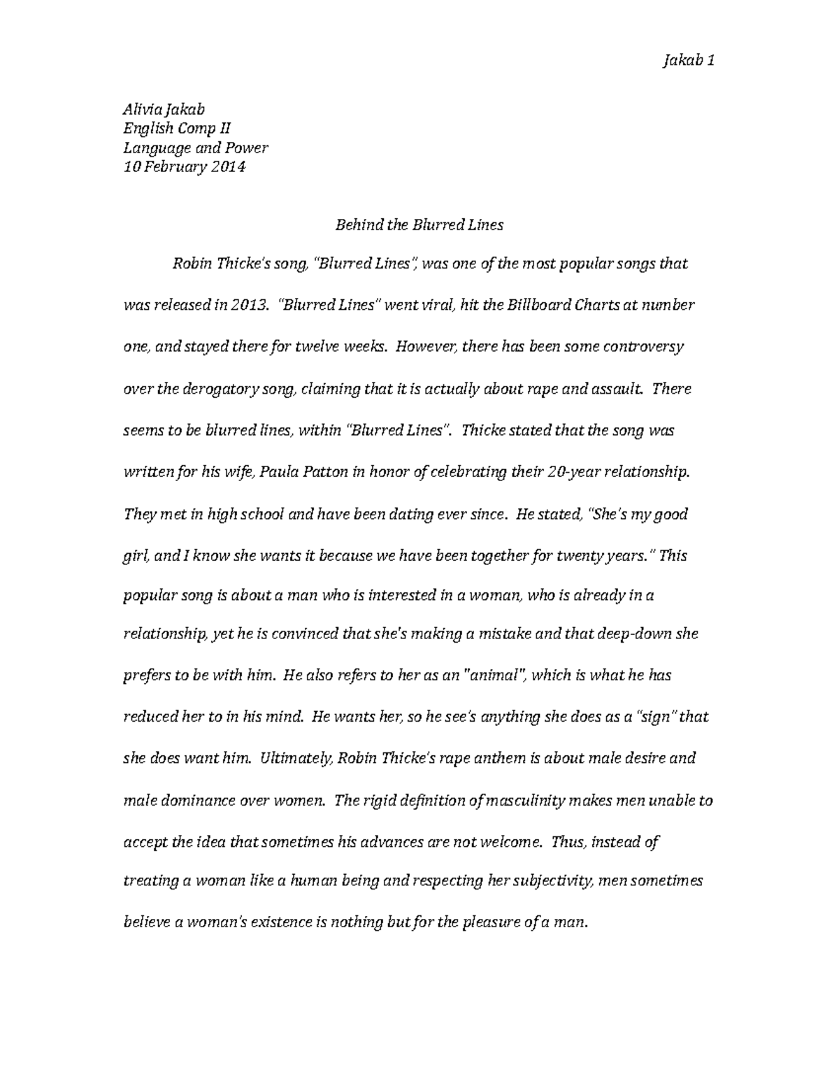 Blurred paragraph picture