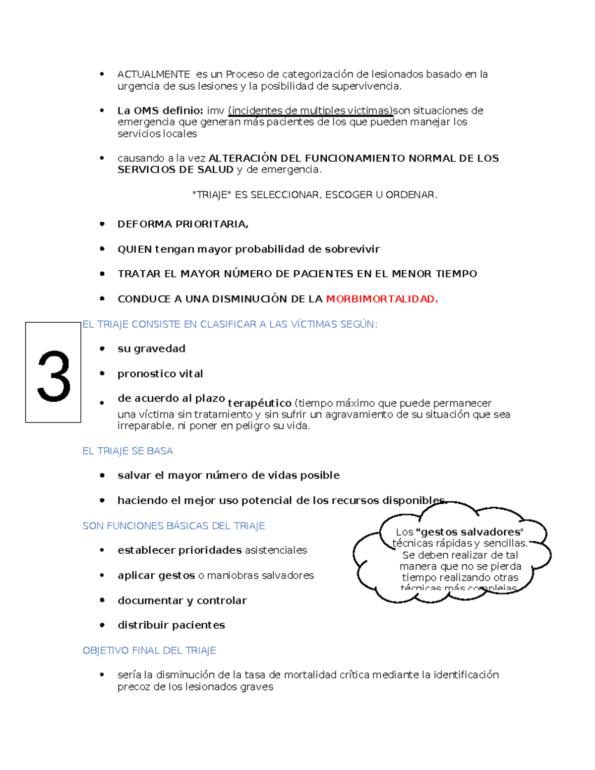 Triage - pyce - ACTUALMENTE es un Proceso de categorización de ...