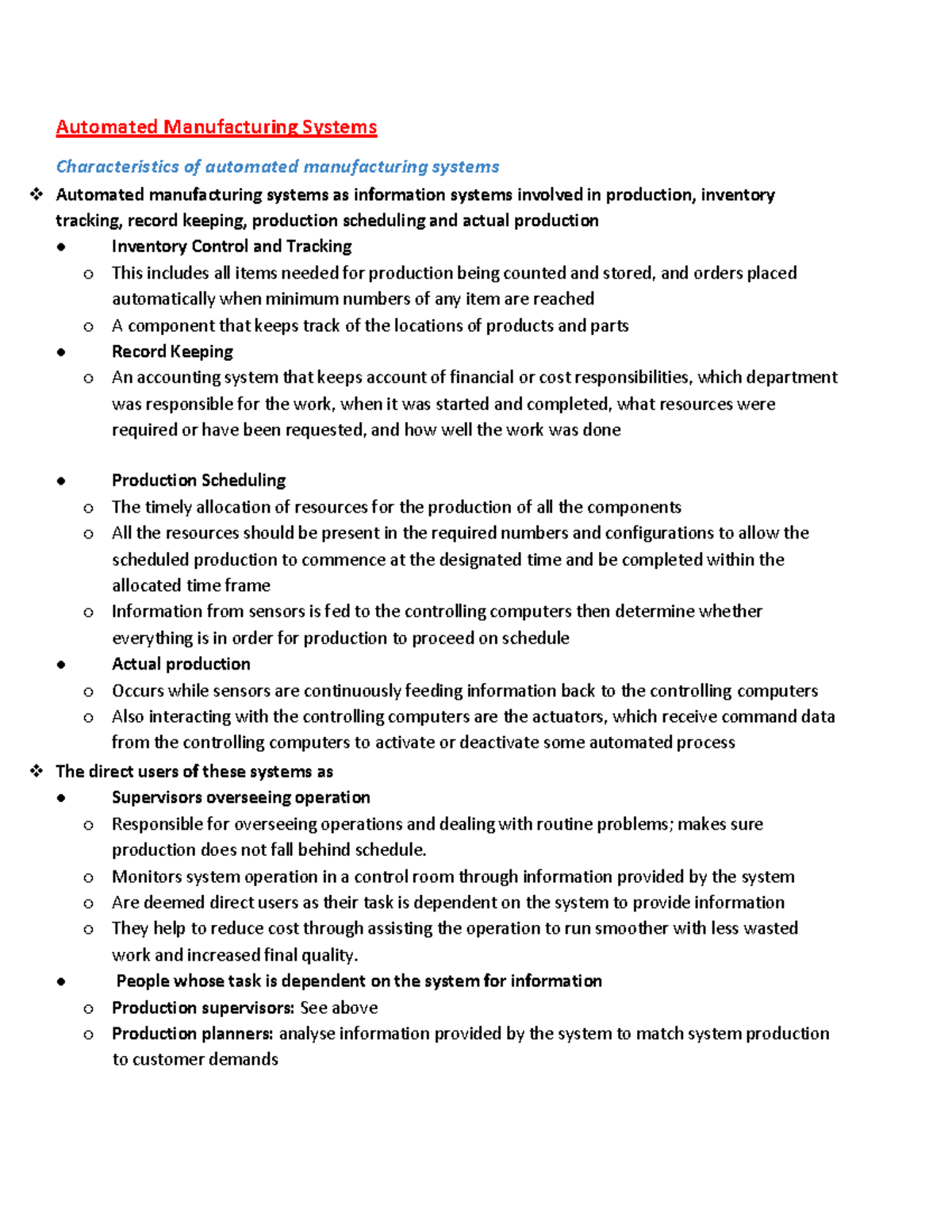 Option topic Automated Manufacturing Systems - Automated Manufacturing ...