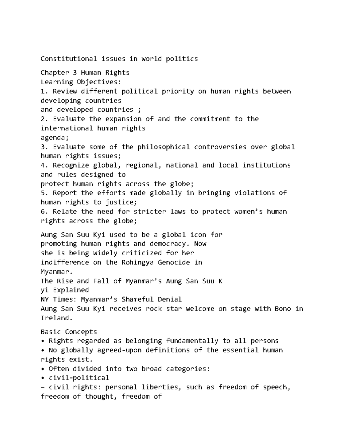 Chapter 3. const issues in world politics - Constitutional issues in ...
