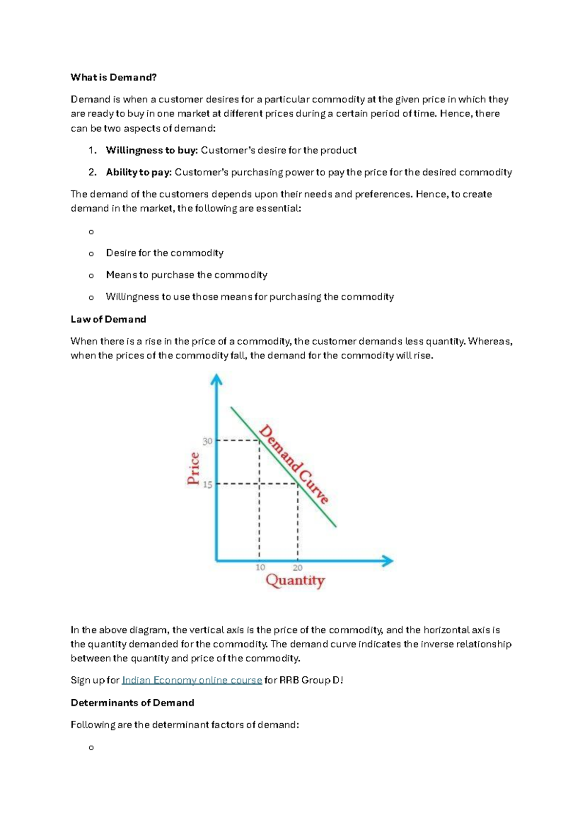 Demand and it's types - What is Demand? Demand is when a customer ...