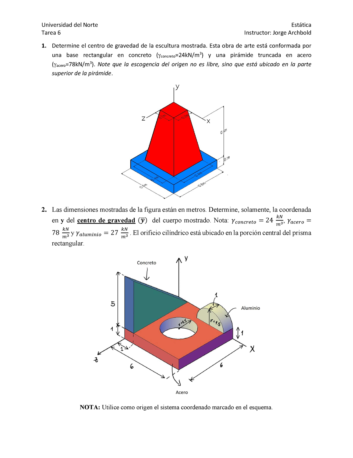 Tarea 6 - Centroides Y Centro De Gravedad 3D - Universidad Del Norte ...