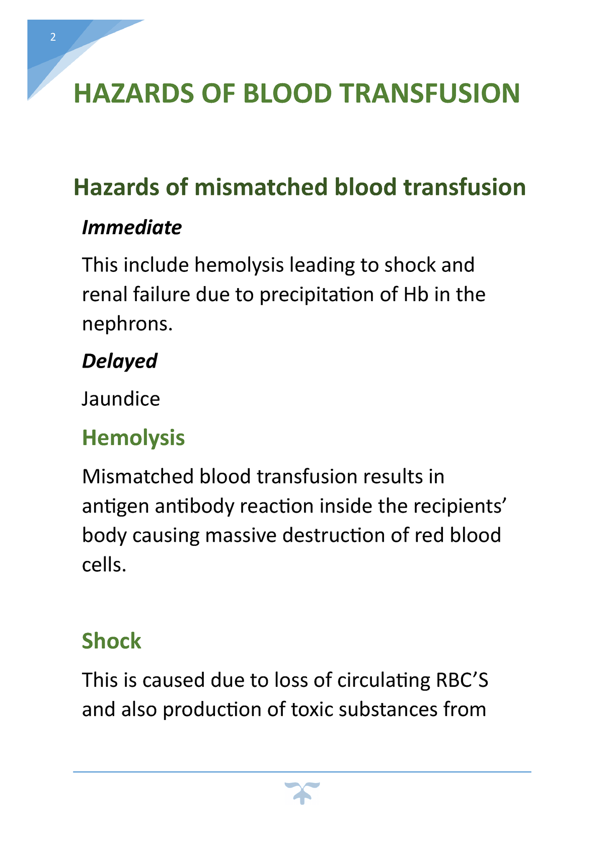 Hazards OF Blood Transfusion HAZARDS OF BLOOD TRANSFUSION Hazards Of   Thumb 1200 1698 