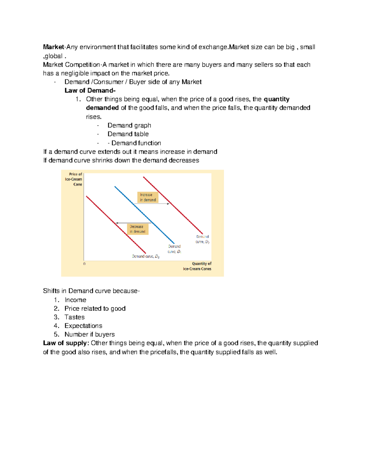 Ch 4- Market Forces of Demand and Supply - Market-Any environment that ...