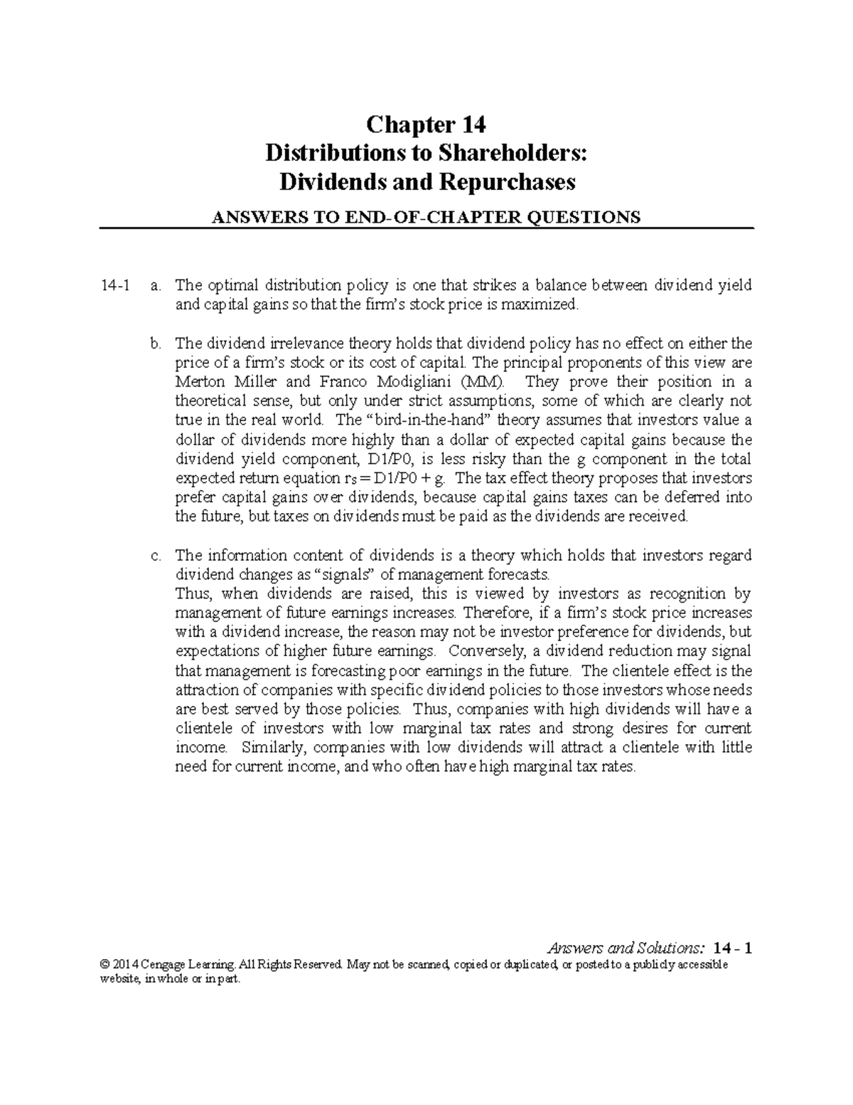 FM14e SM Ch14-1 - Lecture Notes 1,14 - Chapter 14 Distributions To ...