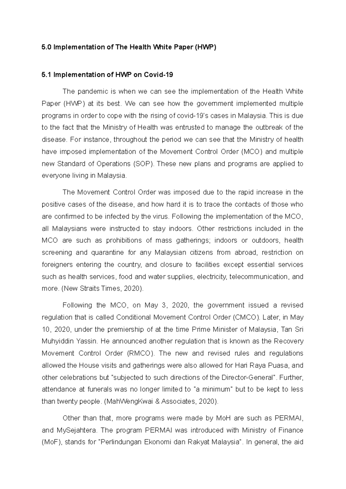 implementation of hwp - We can see how the government implemented ...