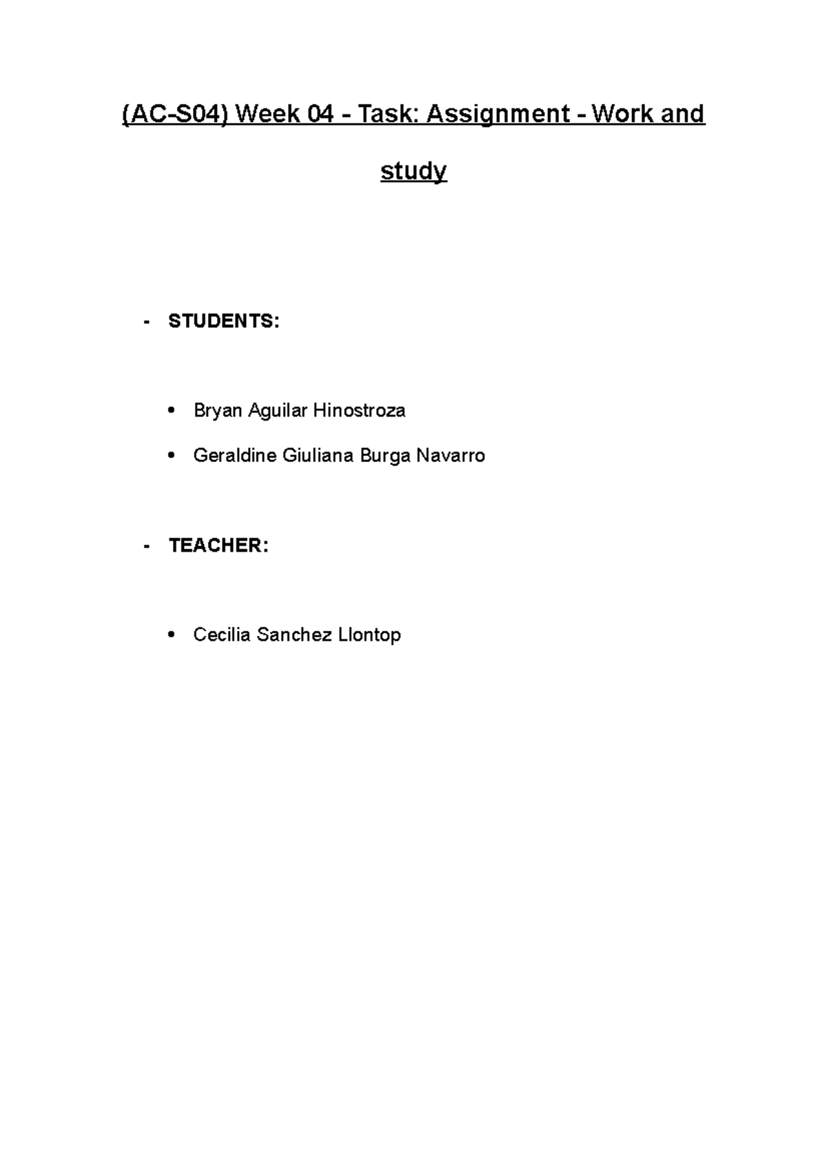 (AC-S04) Week 04 - Task Assignment - Work and study - But with this ...