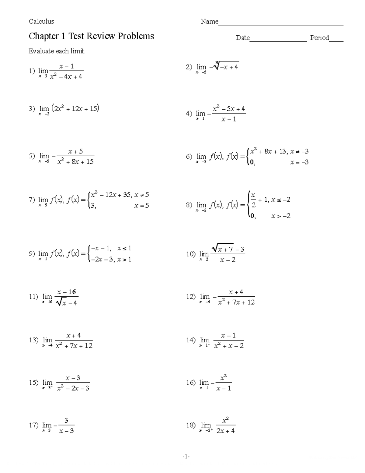 H Calc Limit Review 2020 - ©A L 2 T 0 ] 1 w 9 U YKfuwtqau ...