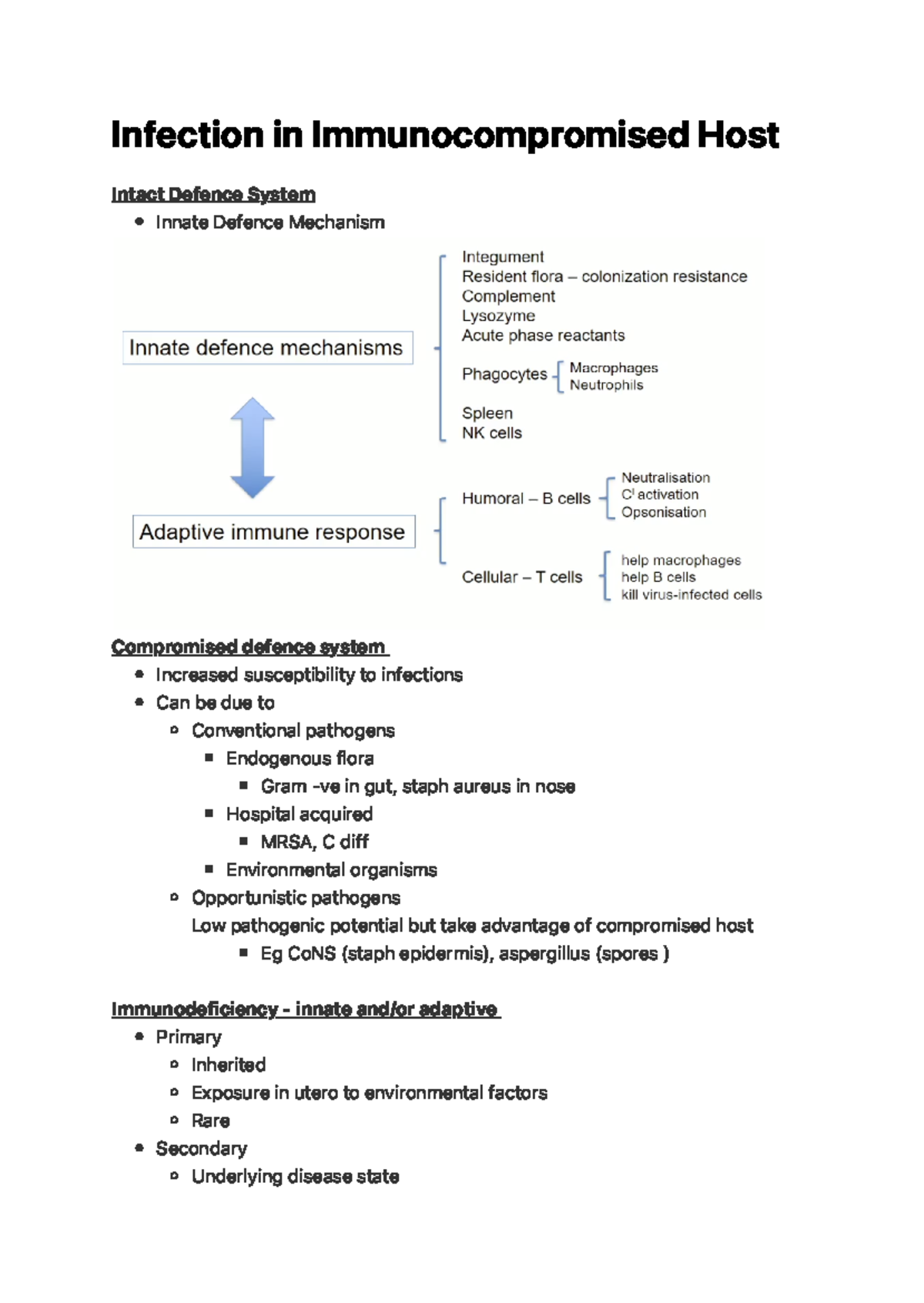 Infection in Immunocompromised Host - I n fe c t i o n i n I m m u n o ...