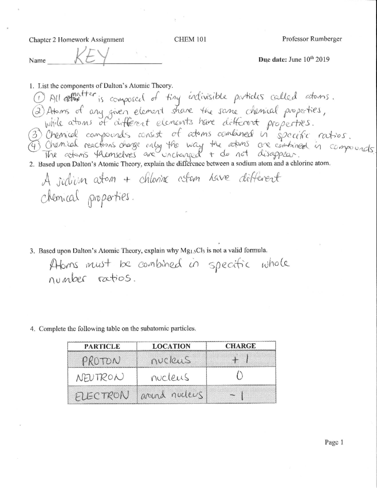 Chapter 2 study guide answers - CHEM121 - Studocu