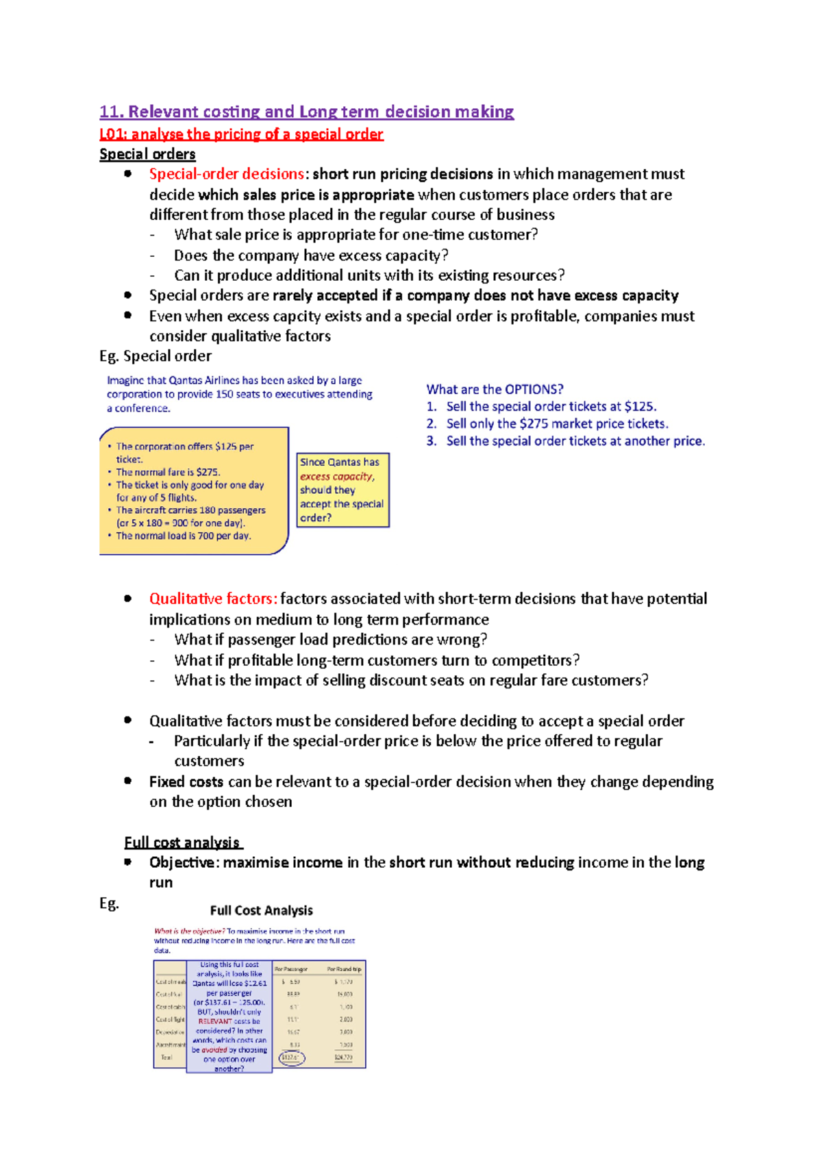 11. Relevant Costing And Long Term Decision Making - 11. Relevant ...