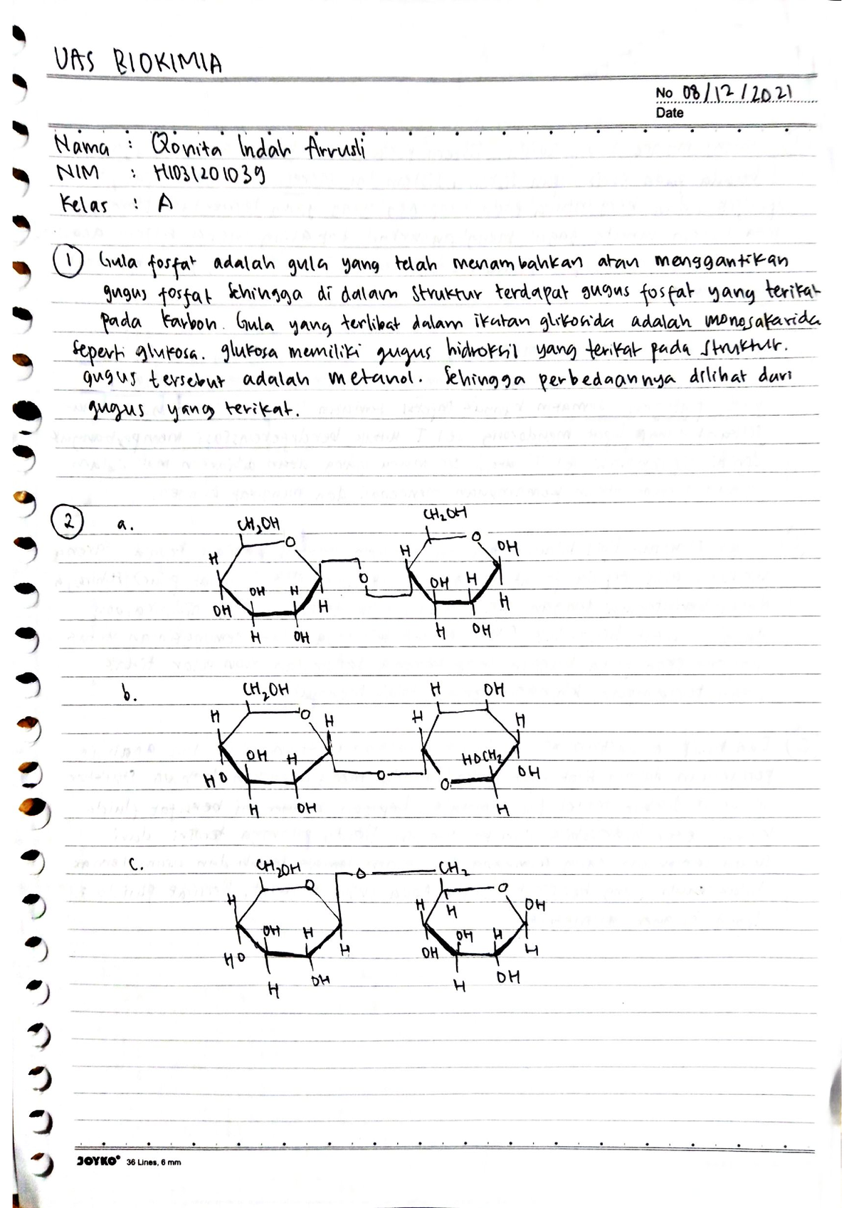 Soal Uts Biokimia 1 Biokimia Studocu