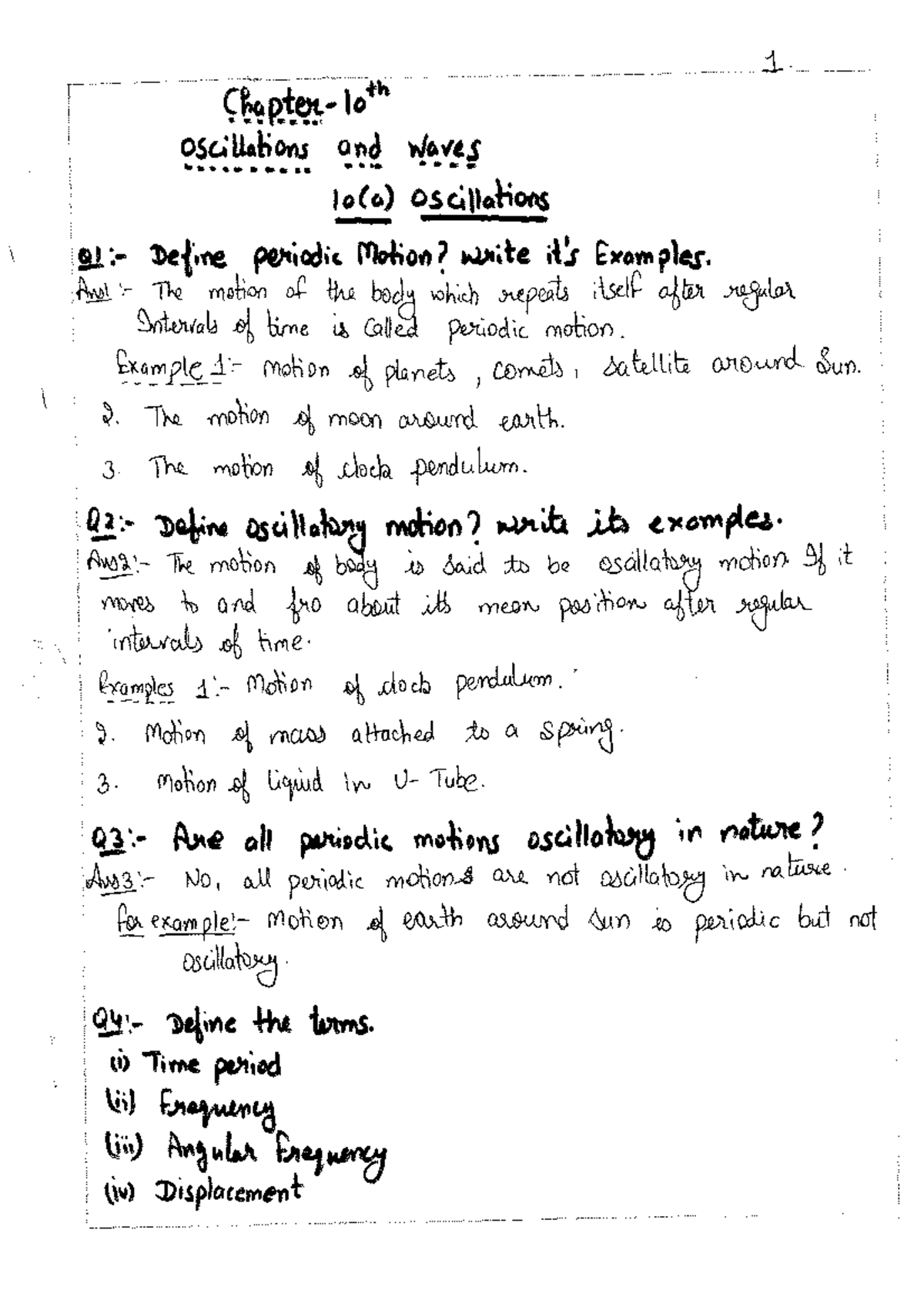 Lesson 10 ( +1 Physics - Lecture Notes - SCI 34 - Studocu