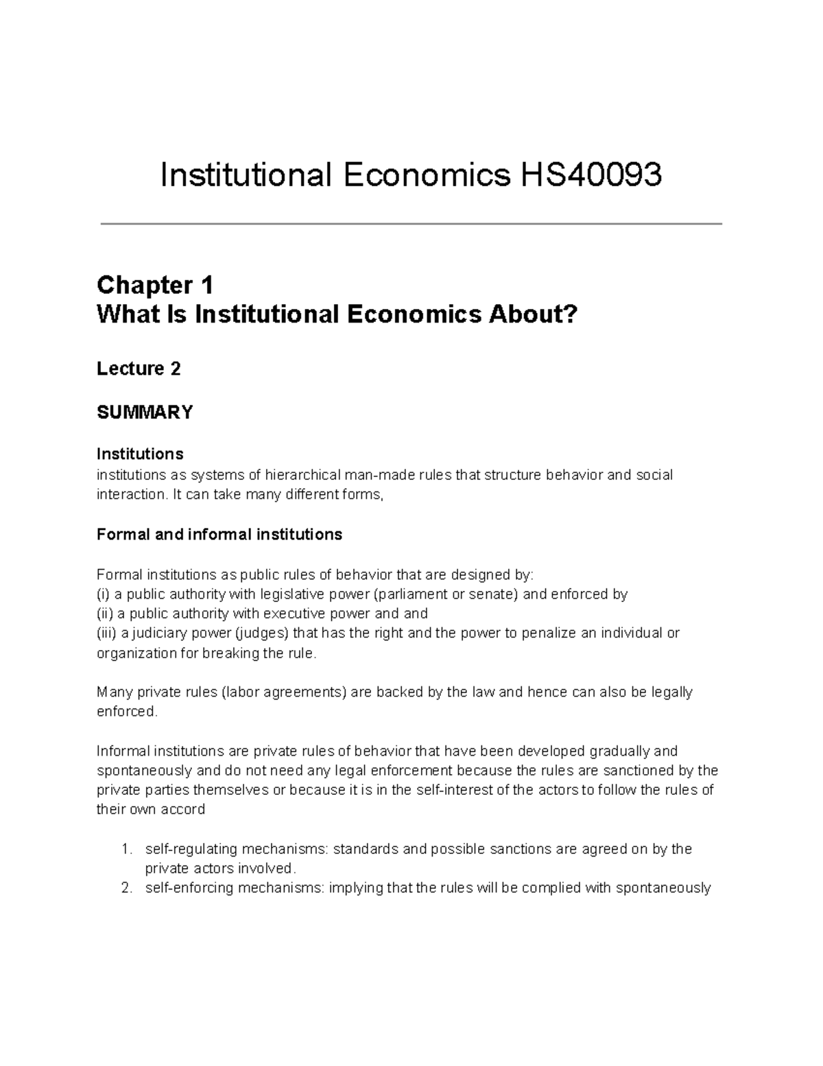 What Is Institutional Economics